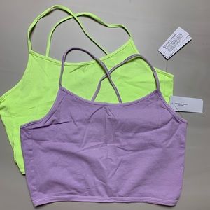 SET OF 2 NWT AE Cross Back Crop Top